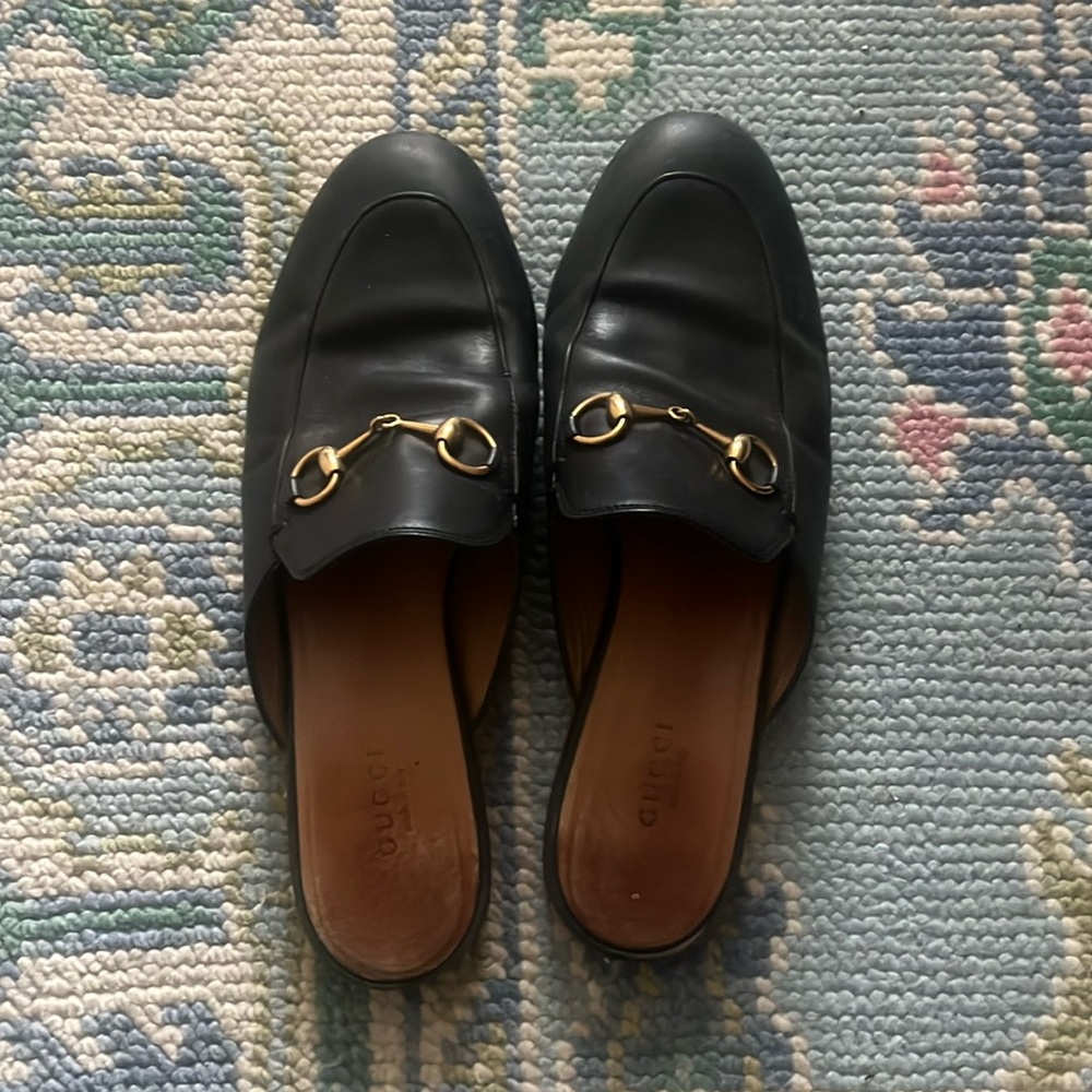 Gucci Black Princetown Loafers Womens Sz 38